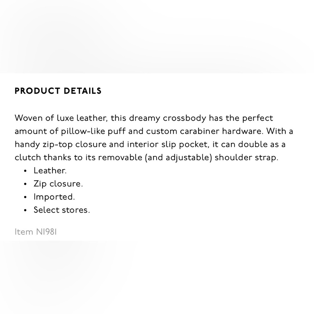 Madewell the puff crossbody bag woven leather edition - Picture 7 of 11